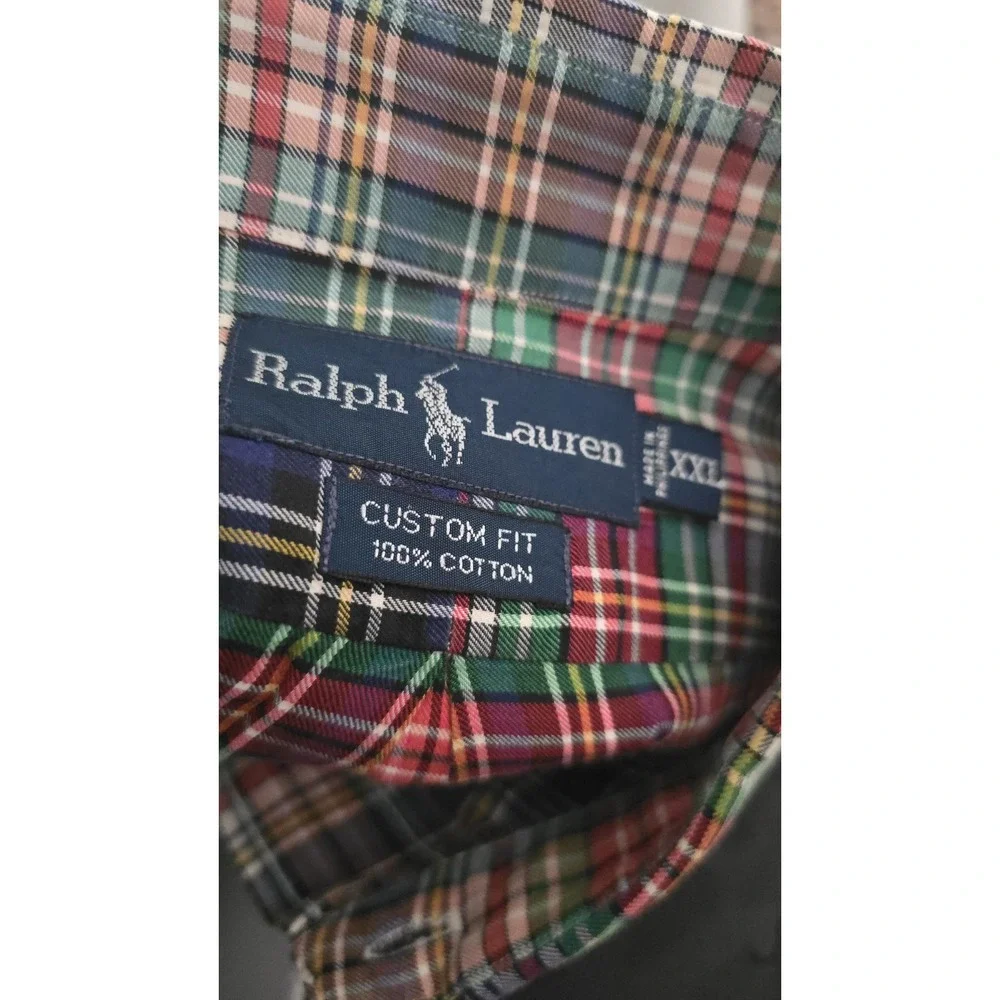 Polo Ralph Lauren‎ Christmas     Men's Plaid 100% Cotton Blue Red Green SZ XXL